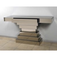 Morris Mirrors Pearl Mirrored Stepped Console Table