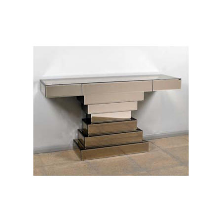 Morris Mirrors Pearl Mirrored Stepped Console Table