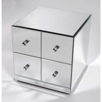 Morris Mirrors Art Mirrored 4 Drawer Cube