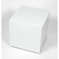 Morris Mirrors Coco Glass Cube Side Table in White