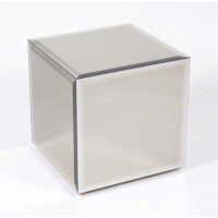 Morris Mirrors Coco Glass Cube Side Table in Bronze