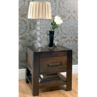 Bentley Designs Lyon Walnut 1 Drawer Bedside Table