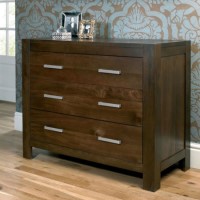 Bentley Designs Lyon Walnut 3 Drawer Wide Chest