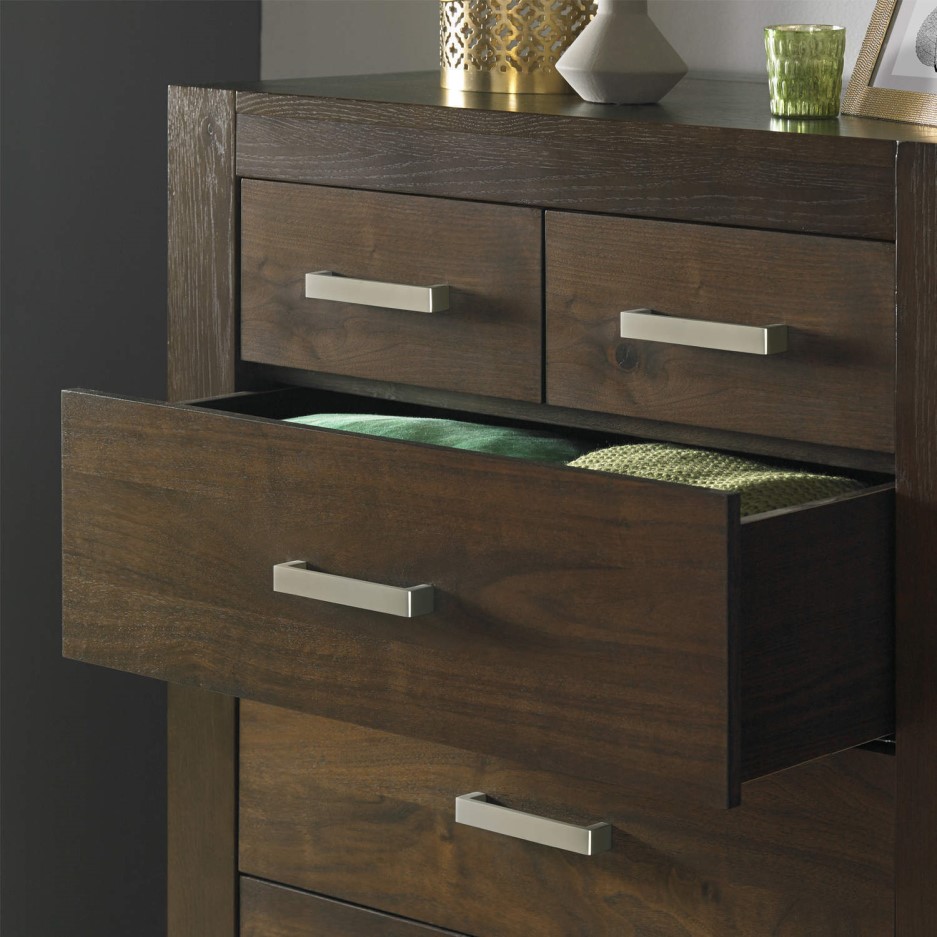 Bentley Designs Lyon Walnut 6 Drawer Chest of Drawers ...