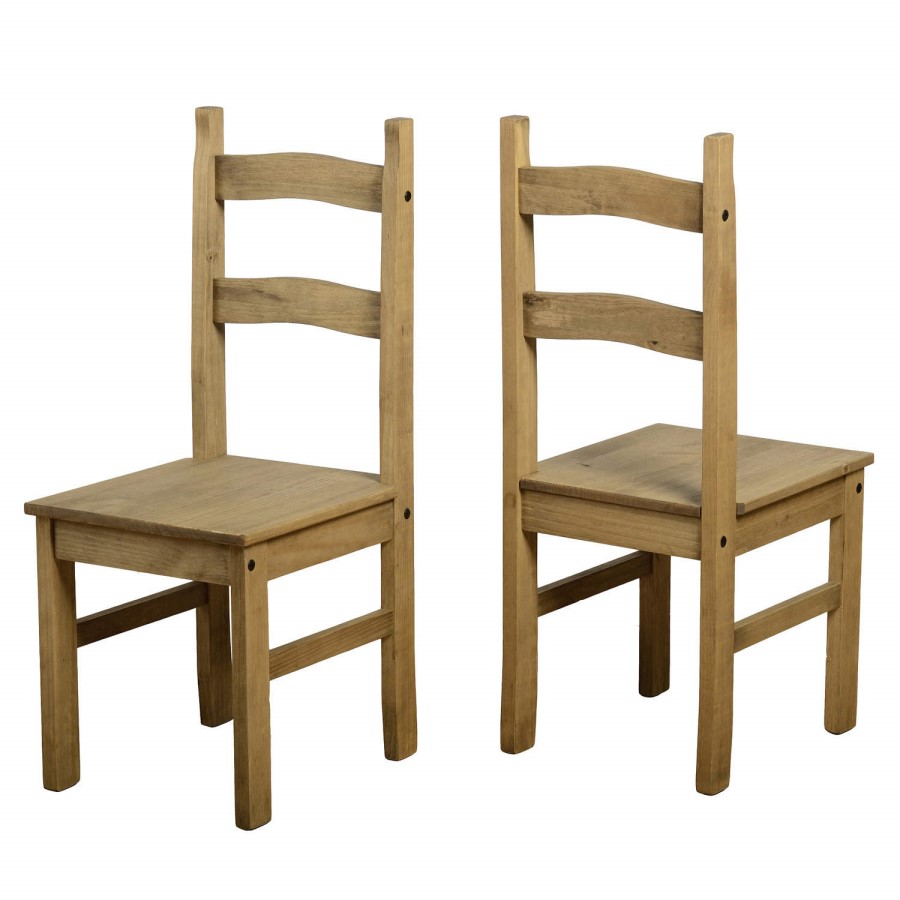 Seconique Rio Dining Set - Pine Dining Table & 2 Pine Dining Chairs