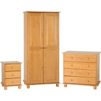 Seconique Sol Pine Bedroom Furniture Set