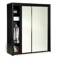 Parisot Carla Sliding Double Mirrored Wardrobe in Wenge