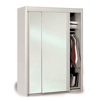 Parisot Carla Sliding Mirrored Wardrobe in White 