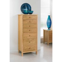 Bentley Designs Atlantis Pale Oak 7 Drawer Tall Chest