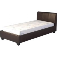 Seconique Palermo Upholstered Single Bed in Brown