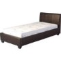 Seconique Palermo Upholstered Single Bed in Brown