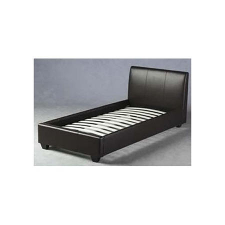 Seconique Palermo Upholstered Single Bed in Brown