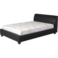 Seconique Palermo Upholstered Double Bed in Black