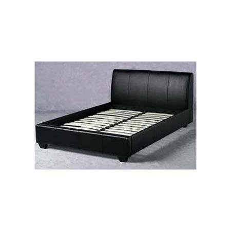 Seconique Palermo Upholstered Double Bed in Black