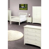 Julian Bowen Barcelona and Cameo White Single Bedroom Set