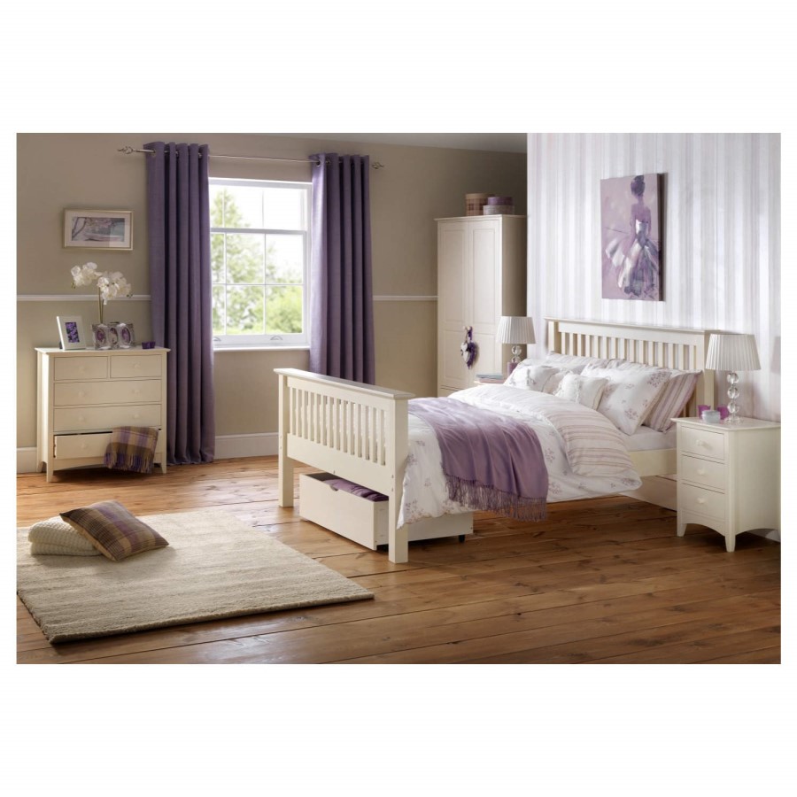 Julian Bowen Barcelona White Bed - double