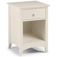 Julian Bowen Cameo Bedside Cabinet in Stone White