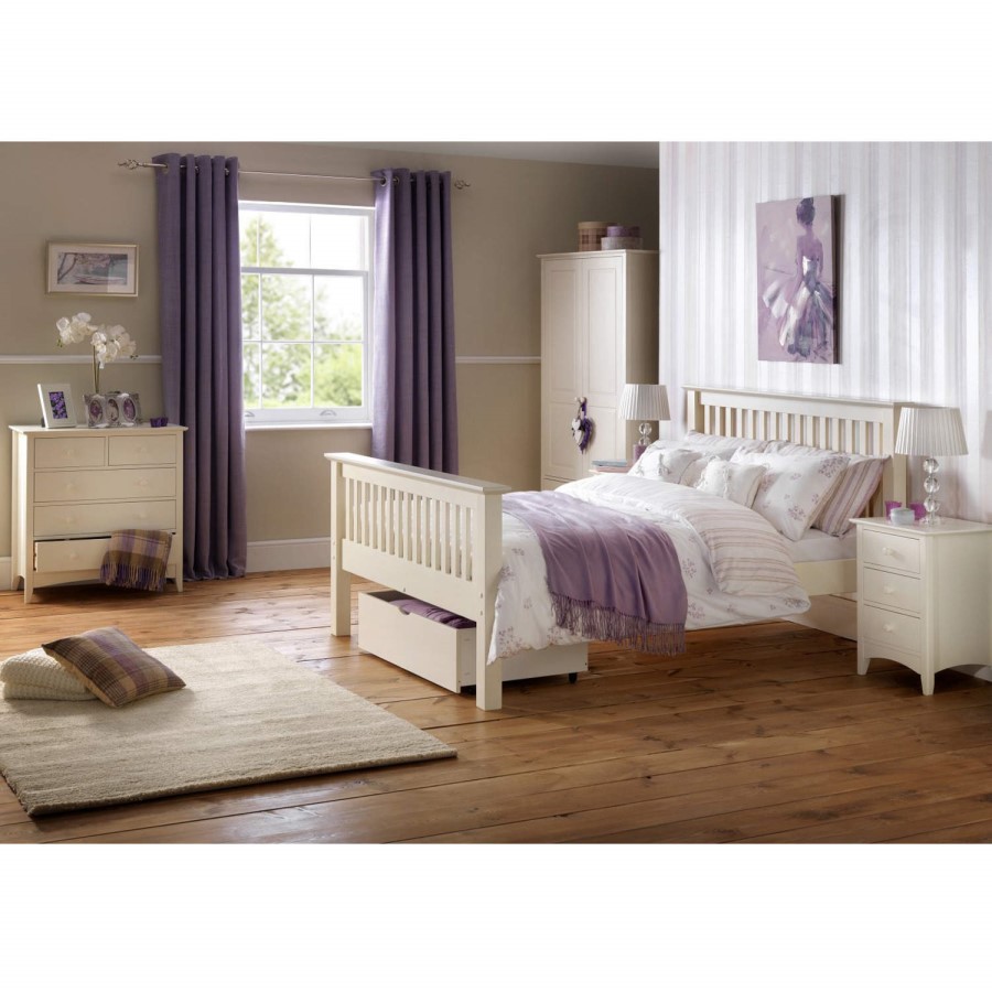 Julian Bowen FOL052483 CAM001/2 Julian Bowen Cameo Bedside Chest in Stone White  3 Draw