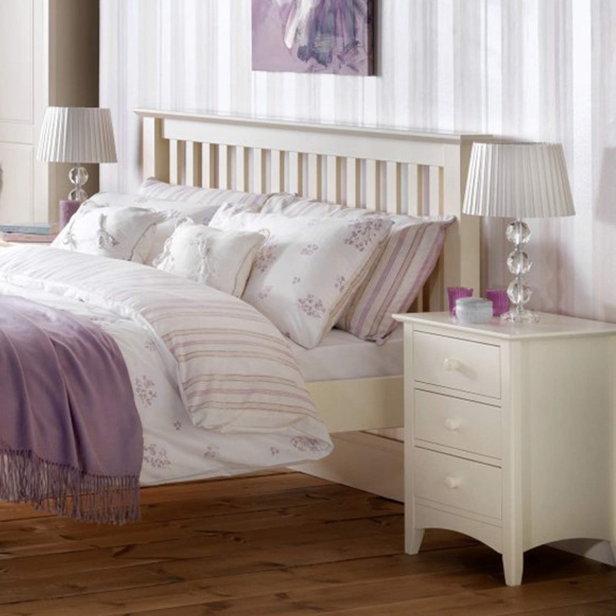 Julian Bowen FOL052483 CAM001/2 Julian Bowen Cameo Bedside Chest in Stone White  3 Draw