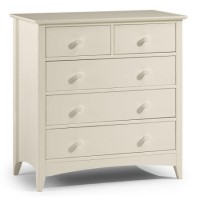 GRADE A1 - Julian Bowen Cameo 3+2 Drawer Chest of Drawers in Stone White GRADE A1 - Julian Bowen Cameo 3+2 Drawer Chest of Drawers in Stone White