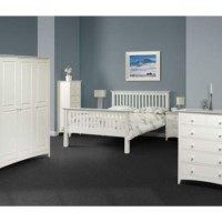 Julian Bowen Barcelona and Cameo White Bedroom Set - double