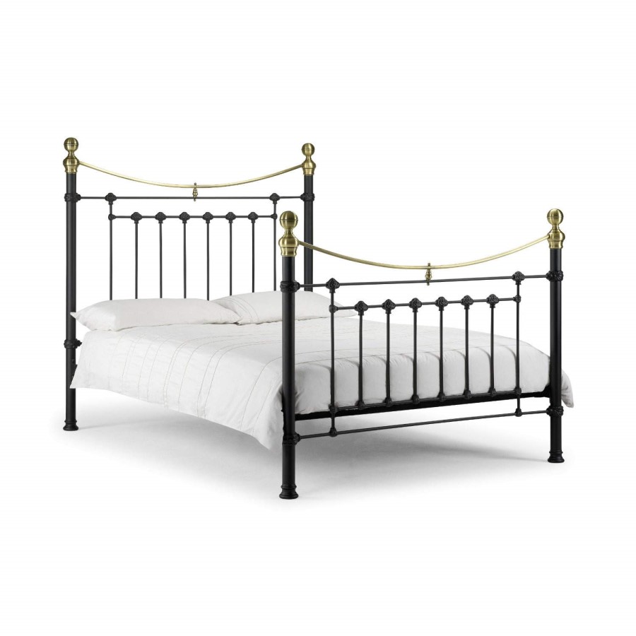 GRADE A1 - Julian Bowen Victoria Metal Double Bed in Black