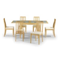 Julian Bowen Alaska Extending Dining Set with Glass Table Top