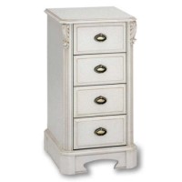 Beau White 4 Drawer Narrow Chest