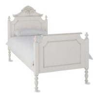 Beau White High Foot End Single Bed