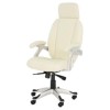 Alphason Designs Bentley Cream Leather Faced High Back Executive Chair