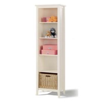 Welle Mobel Cello White Narrow Bookcase