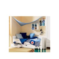 Welle Mobel Cello White 3 Drawer Bed