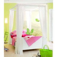 Welle Mobel Cello White Four Poster Bed