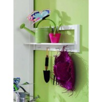 Welle Mobel Cello White Coat Hanger With Shelf