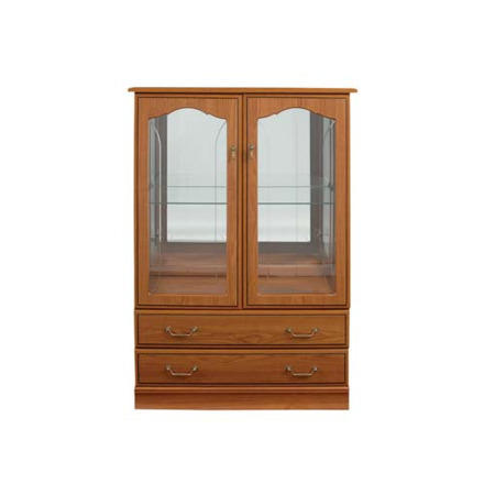 Caxton Furniture Lichfield 2 Door 2 Drawer Display Cabinet