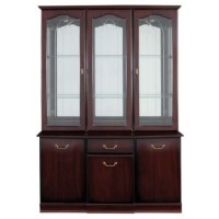 Caxton Furniture York Triple Display Cabinet with Drawer