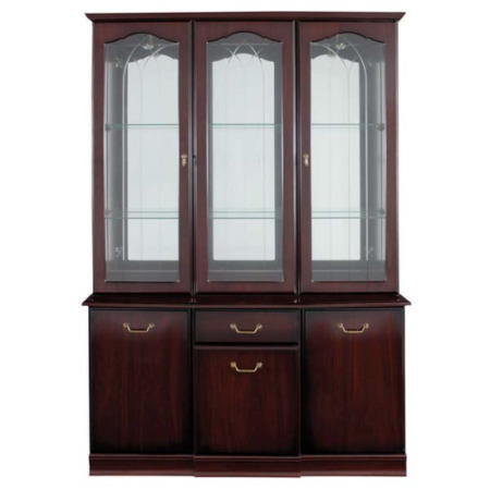 Caxton Furniture York Triple Display Cabinet with Drawer