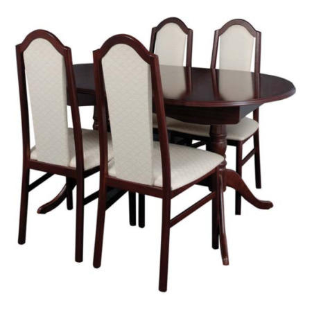 Caxton Furniture York Oval Extending Dining Set with Upholstered Chairs