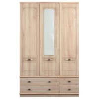 Caxton Furniture Florence 3 Door 4 Drawer Wardrobe with Mirror
