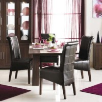 Caxton Furniture Royale Butterfly Extending Dining Set With Brown Faux Leather Chairs
