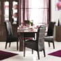 Caxton Furniture Royale Butterfly Extending Dining Set With Brown Faux Leather Chairs