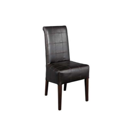 Caxton Furniture Royale Faux Leather Dining Chair in Brown