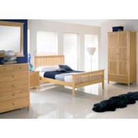 Bentley Designs Atlantis Pale Oak 5 Piece Bedroom Set with Chest of Drawers - double