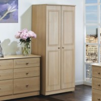 Welcome Furniture Eske 2 Door Wardrobe in Light Oak