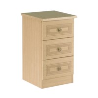 Welcome Furniture Eske 3 Drawer Bedside Table in Light Oak