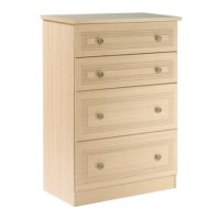 Welcome Furniture Eske Deep 4 Drawer Chest in Light Oak