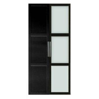 Jay 2 Door Panelled Wardrobe in Wenge and Metal