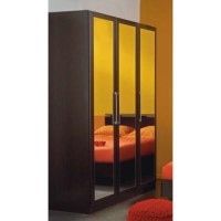 Jay 3 Mirror Wardrobe in Wenge