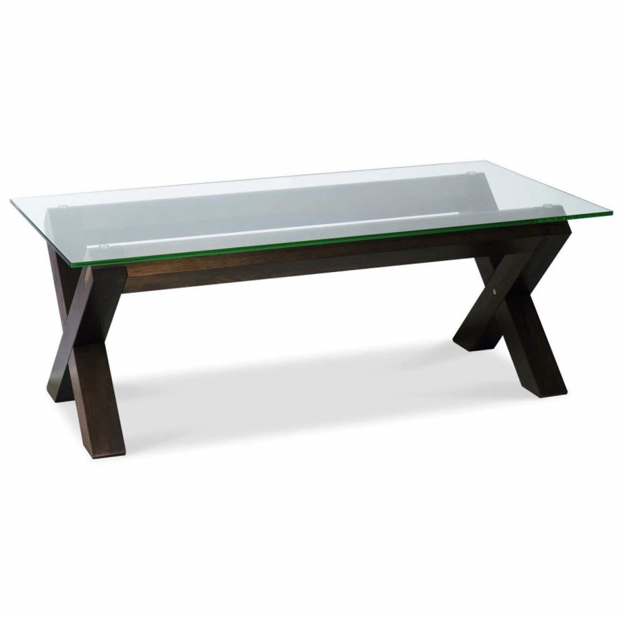 Bentley Designs Lyon Walnut Glass Coffee Table