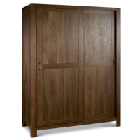 Bentley Designs Lyon Walnut Sliding Door Large Double Wardrobe